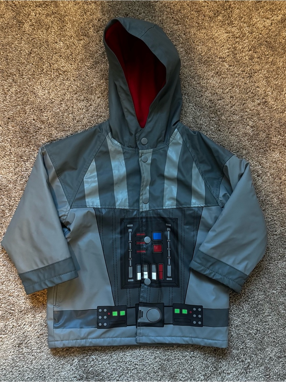 Western Chief Star Wars 3T Rain Jacket Darth Vader Gray Disney Warm Resort Cozy
